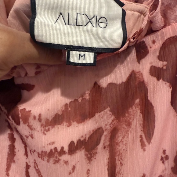 Alexis - flowy maxi gown - pink and burgundy - Picture 3 of 5